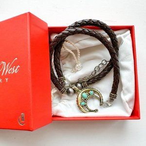 Carolyn Pollack's America West Bolo style Southwestern Necklace 20"